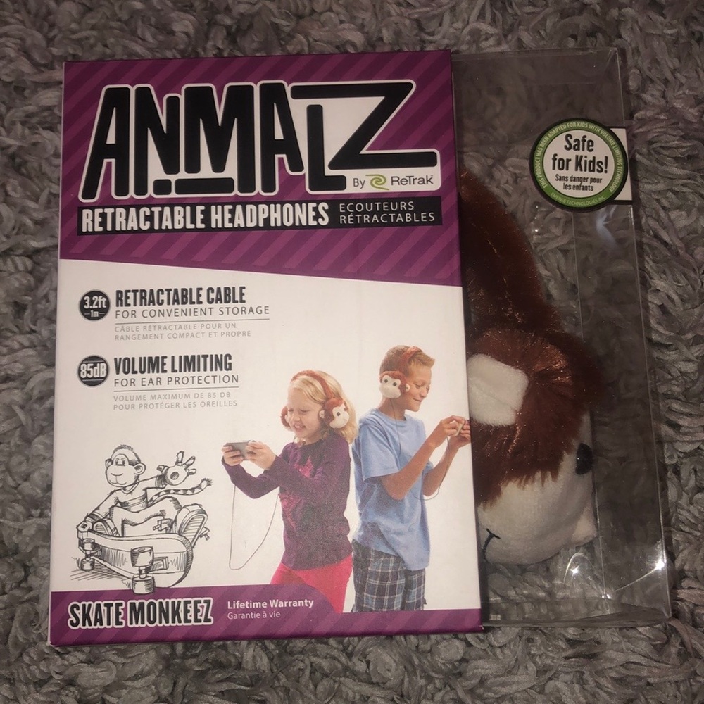 NEW animalz skate monkey kids headphones